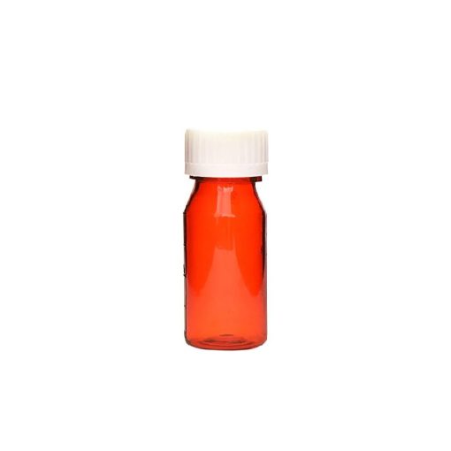 1 oz Amber Graduated Oval RX Bottles with CR Caps
