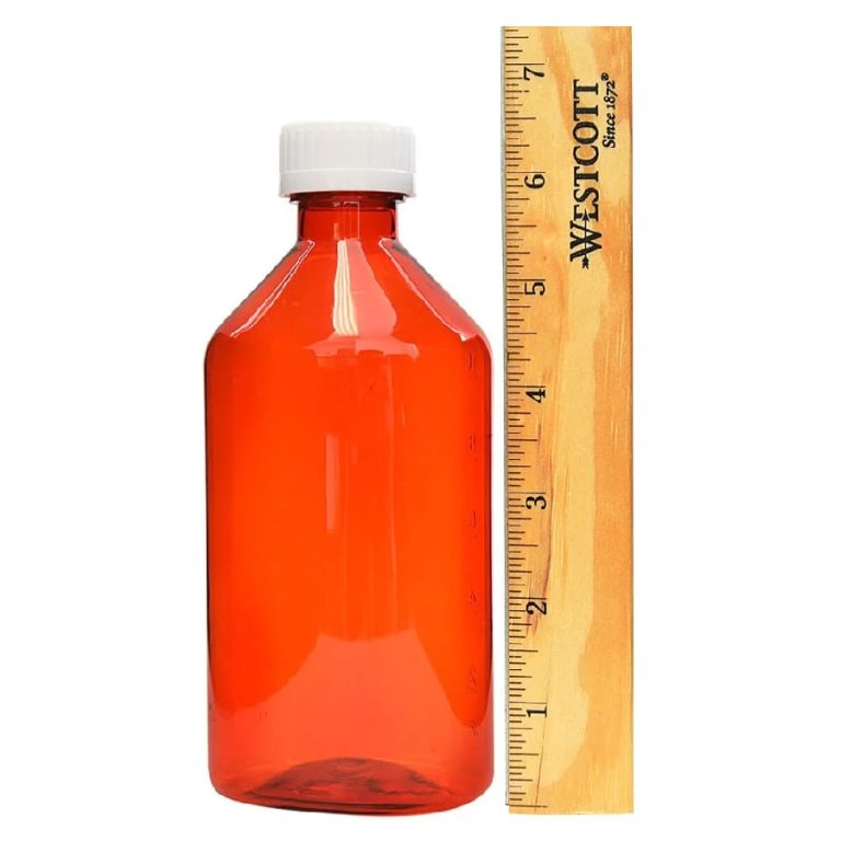 12oz Amber Oval Rx Bottles | CR Caps | Graduated | Wholesale Pharmacy ...