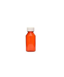2 oz Amber Graduated Oval RX Bottles with Child-Resistant Caps