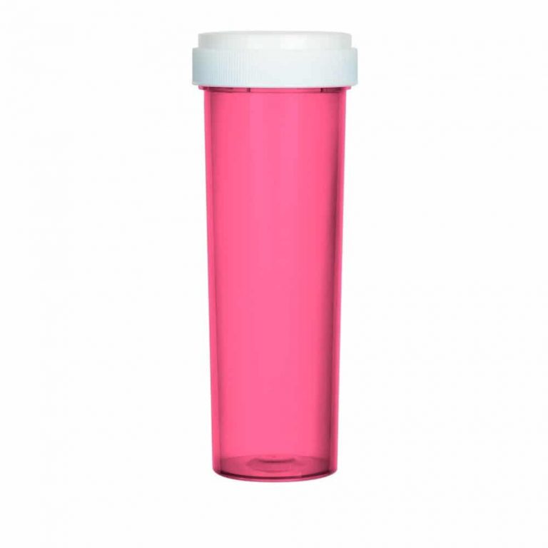 60 Dram Pink Reversible Cap Vials - 100 Vials/Case - Containers USA