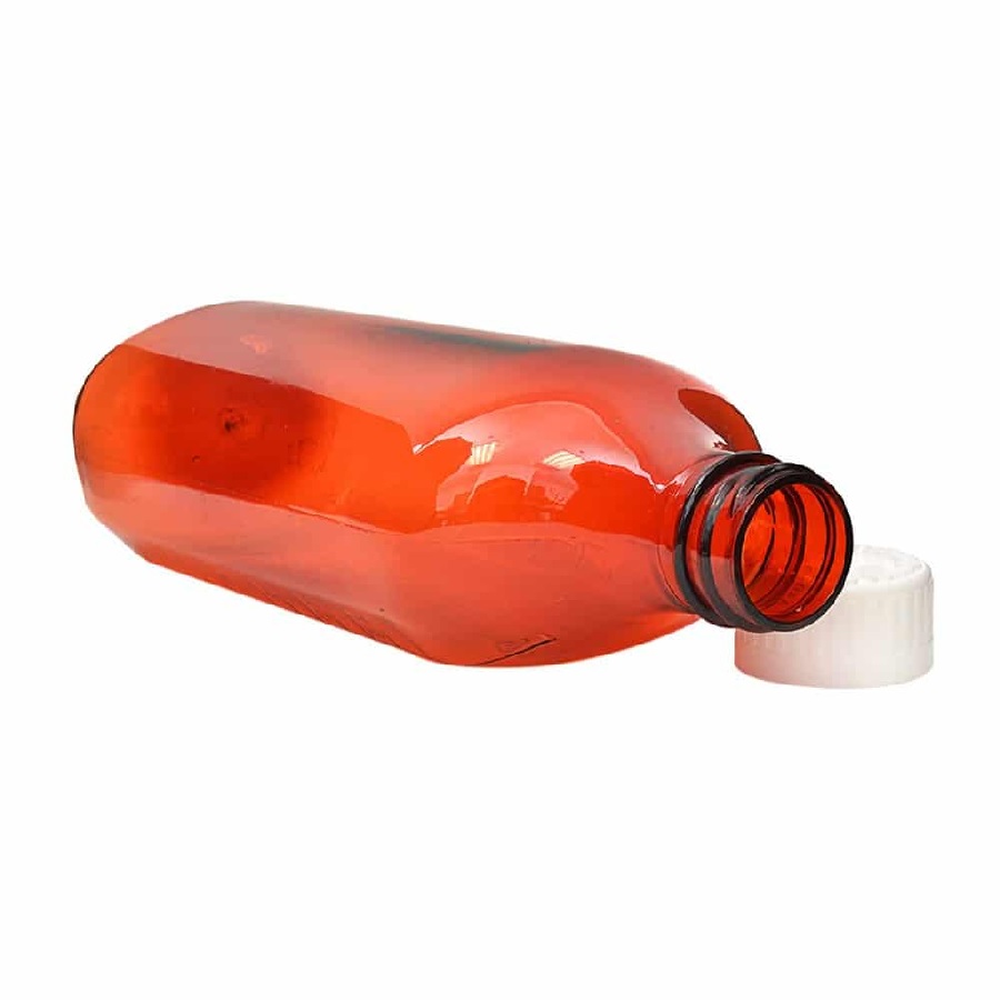 16 oz Amber Graduated Oval RX Bottles with Child-Resistant Caps