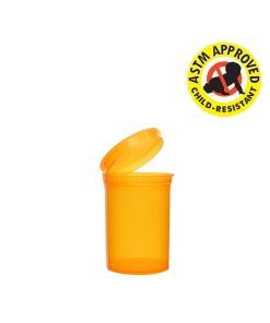 30 Dram Child Resistant Translucent Amber Pop Top Bottles