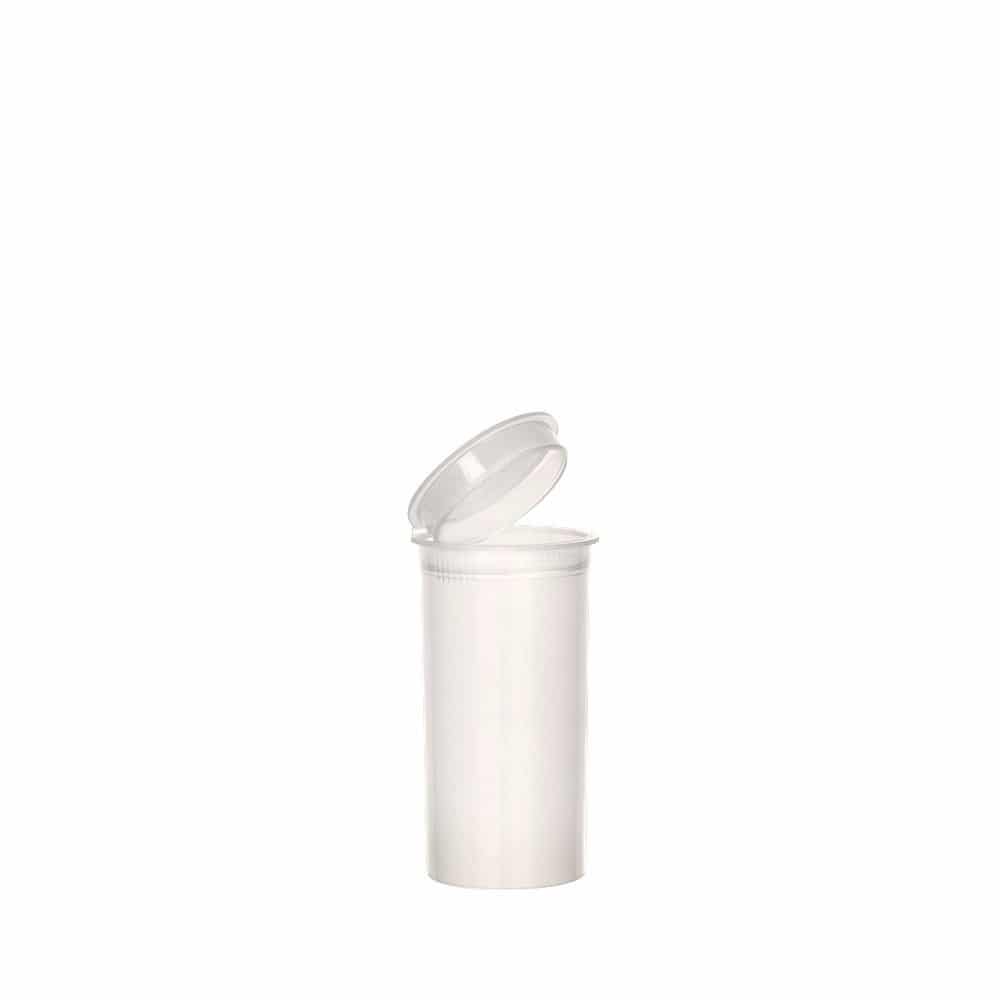 90dr Child Resistant Opaque White 21g Pop Top Container