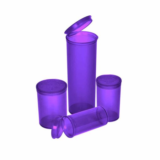 60 Dram Purple Pop Top Bottles