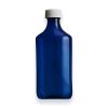 16oz Blue Graduated Oval RX Bottles Child-Resistant Caps for Medicine