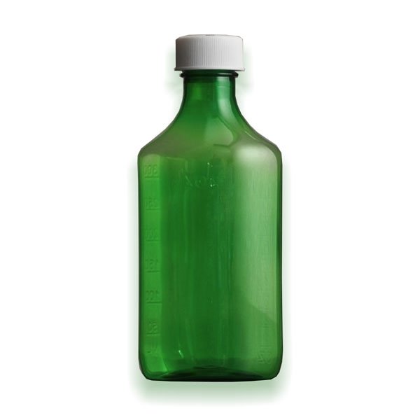 16 oz Green Graduated Oval RX Bottles with ChildResistant Caps
