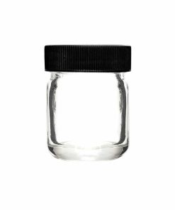 01oz Glass Screw Cap Jars (Black Cap)