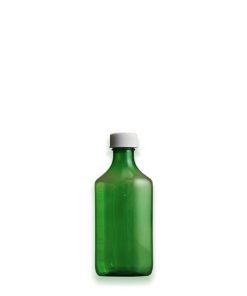 2oz Green Graduated Oval RX Bottles Child Resistant Caps