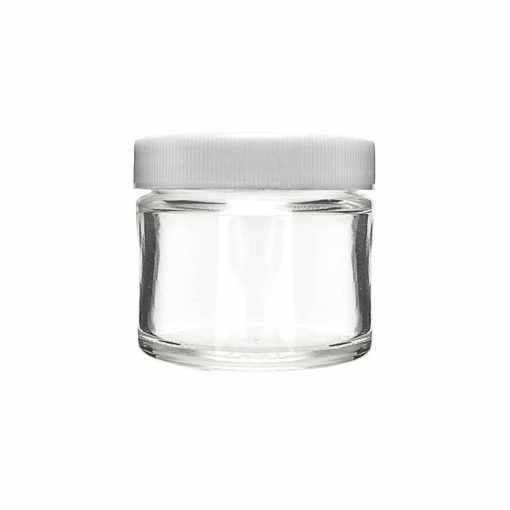 02oz Glass Screw Cap Jars (White Cap)