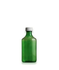 3oz Green Graduated Oval RX Bottles Child Resistant Caps
