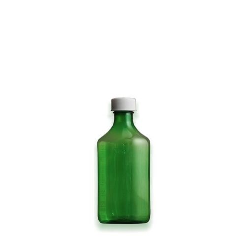 3oz Green Graduated Oval RX Bottles Child Resistant Caps