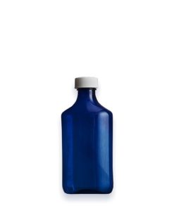 4oz Blue Graduated Oval RX Bottles Child-Resistant Caps for Medicine