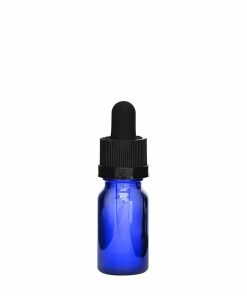 10ml Blue Glass Tincture Bottles with Child Resistant Dropper Cap