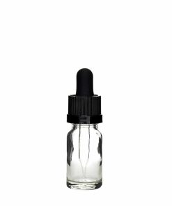 10ml Clear Glass Tincture Bottles with Child Resistant Dropper Cap