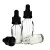 15ml Clear Glass Tincture Bottles with Child Resistant Dropper Cap