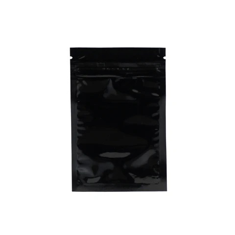 1 Gram Black Clear Mylar Smell Proof Bags