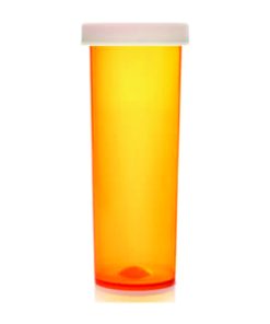 60 dram amber child resistant vials with push n turn caps