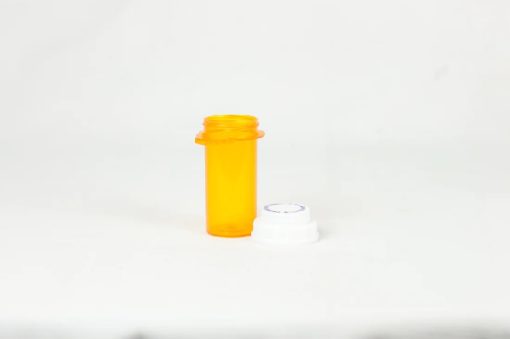 10 Dram Amber Thumb Tab Vials with Reversible Caps