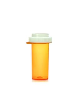20 Dram Amber Thumb Tab Prescription Vials