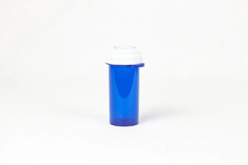 20 Dram Blue Thumb Tab Vials with Reversible Caps