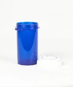 40 Dram Blue Thumb Tab Vials with Reversible Caps
