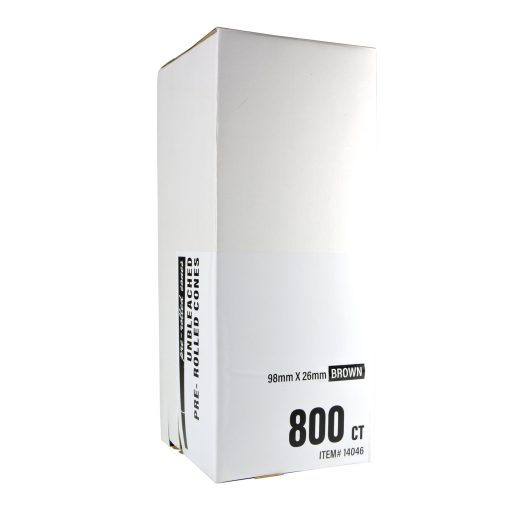 Brown Unbleached Pre-Rolled Cones 98mm x 26mm