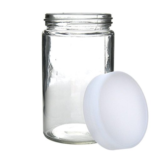 10oz Glass Screw Cap Jars (White Cap)