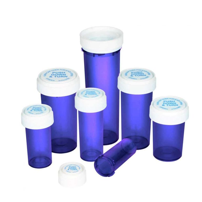 20 Dram Purple Reversible Cap Vials - 240 Vials/Case