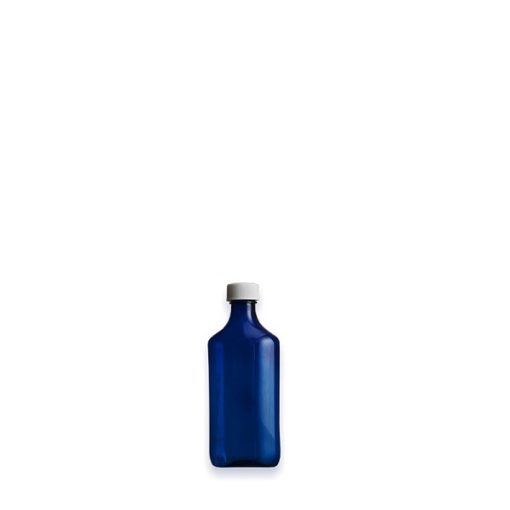 1oz Blue Graduated Oval RX Bottles Child-Resistant Caps for Medicine