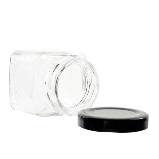 2oz Square Glass Jar