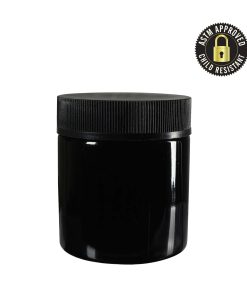 3oz CR Black Flush Cap Jars – Glossy