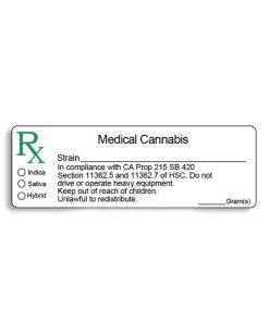 Glossy California Medical Labels