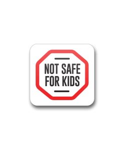 Massachusetts Not Safe For Kids - 1" x 1"
