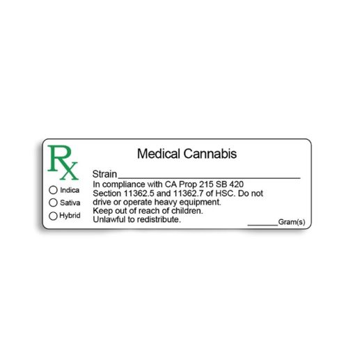 Medical Marijuana Labels - California Compliant
