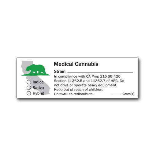 Medical Marijuana Labels California State Design