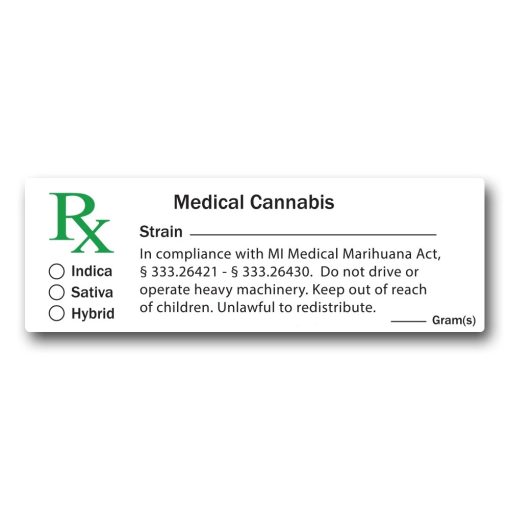 Medical Marijuana Labels - Michigan Compliant