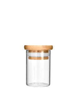 Wooden Lid Glass Jar 1oz