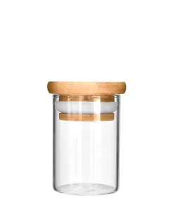 Wooden Lid Glass Jar 2oz