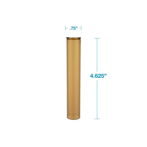 amber 109mm tubes measurements