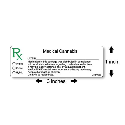 Medical Marijuana Labels - Generic - All States