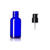 1oz Cobalt Blue Glass Boston Bottle w/ Treatment Pump