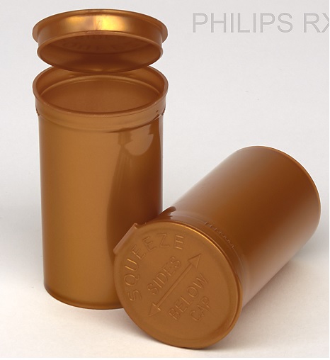 PHILIPS RX® 19 Dram Opaque Gold Pop Top