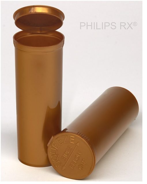 PHILIPS RX 60 Dram Opaque gold Pop Top Containers