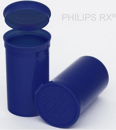 PHILIPS RX® 19 Dram Opaque Blueberry Pop Top