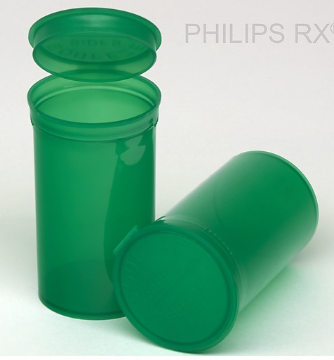 PHILIPS RX® 19 Dram Translucent Green Pop Top