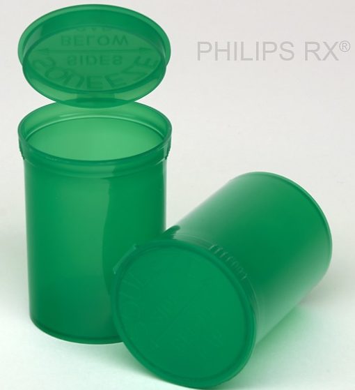 PHILIPS RX® 30 Dram Translucent Green Pop Top