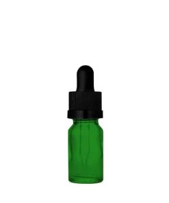 10ml Green Glass Tincture Bottles with Child Resistant Dropper Cap