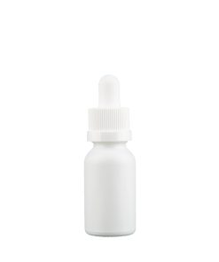 15ml Matte White Glass Tincture Bottles with Child Resistant Dropper Cap