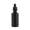 50ml Matte Black Glass Tincture Bottles with Child Resistant Dropper Cap