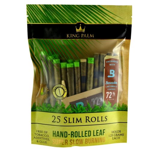 Natural Leaf King Palm Slim Rolled Wrap Packs - 104mm